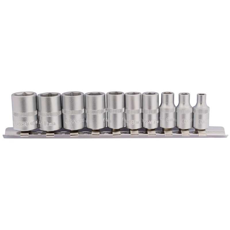 Metric Socket on Metal Rail, 1/4″ Sq. Dr. (10 Piece) – SAFTEC
