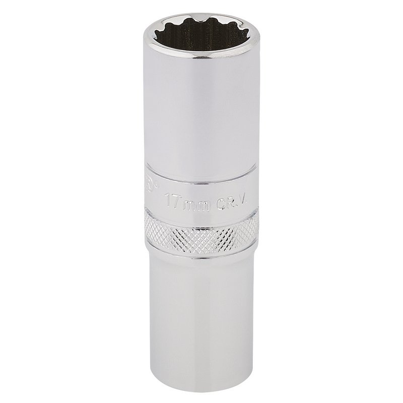 DRAPER Hi-Torq Steckschlüssel 17 Mm, 1/2 Zoll Antrieb – Blau, 12-kant Für Anspruchsvolle Arbeiten