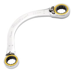 Draper Expert HI-TORQ® Double Ring Ratchet Half Moon Spanner, 19 x 22mm