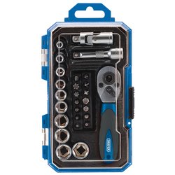 Metric Socket Set, 1/4" Sq. Dr. (27 Piece)
