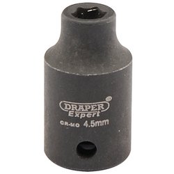 Draper HI-TORQ® 6 Point Impact Socket, 1/4" Sq. Dr., 4.5mm