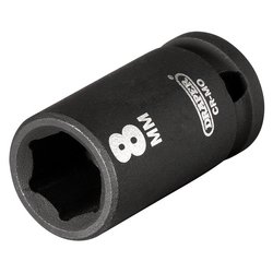 Draper HI-TORQ® 6 Point Impact Socket, 1/4" Sq. Dr., 8mm
