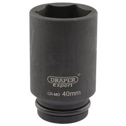 Draper Expert Drapi 6 Point Deep Impact Socket, 3/4" Sq. Dr., 40mm