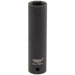 Draper HI-TORQ® 6 Point Deep Impact Socket, 1/4" Sq. Dr., 9mm