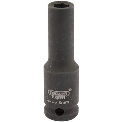 Draper HI-TORQ® 6 Point Deep Impact Socket, 3/8" Sq. Dr., 8mm