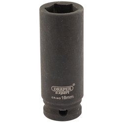 Draper HI-TORQ® 6 Point Deep Impact Socket, 3/8" Sq. Dr., 16mm