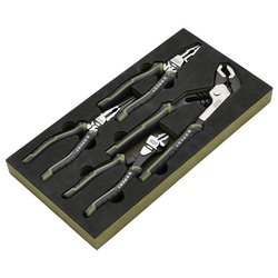 Draper Expert High Leverage Pliers Set with Water Pump Pliers in EVA Foam Tray (4 Piece)