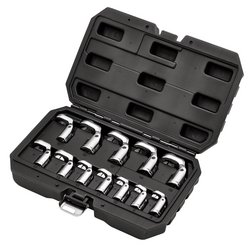 Flexible Crowfoot Socket Wrench Set, 3/8" Sq. Dr. (12 Piece)