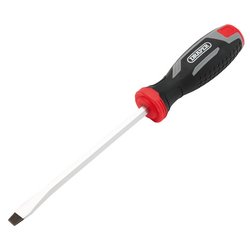 Pound Thru Slotted Soft Grip Screwdriver, SL8 x 150mm