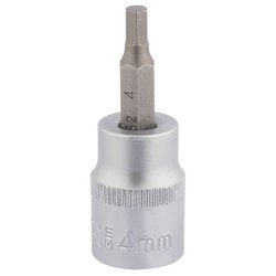 Draper Expert Socket with Hexagonal Bit, 3/8" Sq. Dr., 4mm