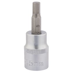 Draper Expert Socket with Hexagonal Bit, 3/8" Sq. Dr., 5mm
