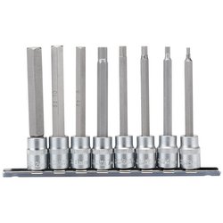 Draper Expert Long Metric Hex. Socket Bit Set, 3/8" Sq. Dr., 100mm (8 Piece)