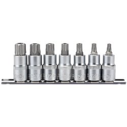 Draper Expert TX-STAR® Security Socket Bit Set, 1/2" Sq. Dr., 55mm (7 Piece)