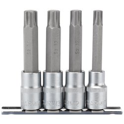 Draper Expert Ribe® Socket Bit Set, 1/2" Sq. Dr. (4 Piece)