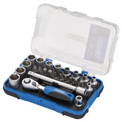 Metric Socket Set, 1/4" Sq. Dr. (25 Piece)