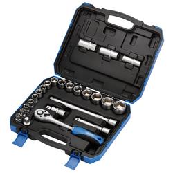 Metric Socket Set, 1/2" Sq. Dr. (24 Piece)