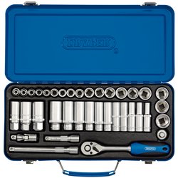 Metric Socket Set, 3/8" Sq. Dr. (37 Piece)