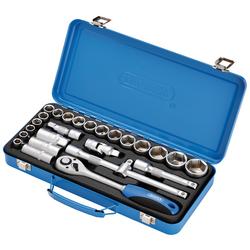 Metric Socket Set, 1/2" Sq. Dr. (26 Piece)