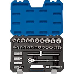 Draper Expert Metric Socket Set, 1/2" Sq. Dr. (30 Piece)