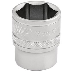 Draper Expert 6 Point Metric Socket, 3/8" Sq. Dr., 19mm
