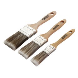 Wood Handle Paint Brush Set (3 Piece)