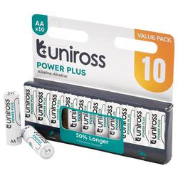 Uniross LR6 AA Power Plus Alkaline Batteries (Pack of 10)