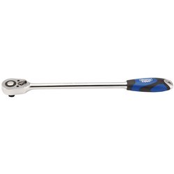 Draper Expert Extra Long Reversible Quick Release Soft Grip Ratchet, 1/2" Sq. Dr., 48 Tooth
