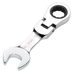 Draper HI-TORQ® Metric Stubby Flexible Head Ratchet Combination Spanner, 18mm