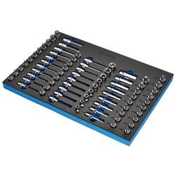 BUNKER® Torx, Hexagon, E-Torx, Multi-Tooth/Spline, Ribe Socket Set, 1/2" Sq. Dr. in EVA Foam Inlay