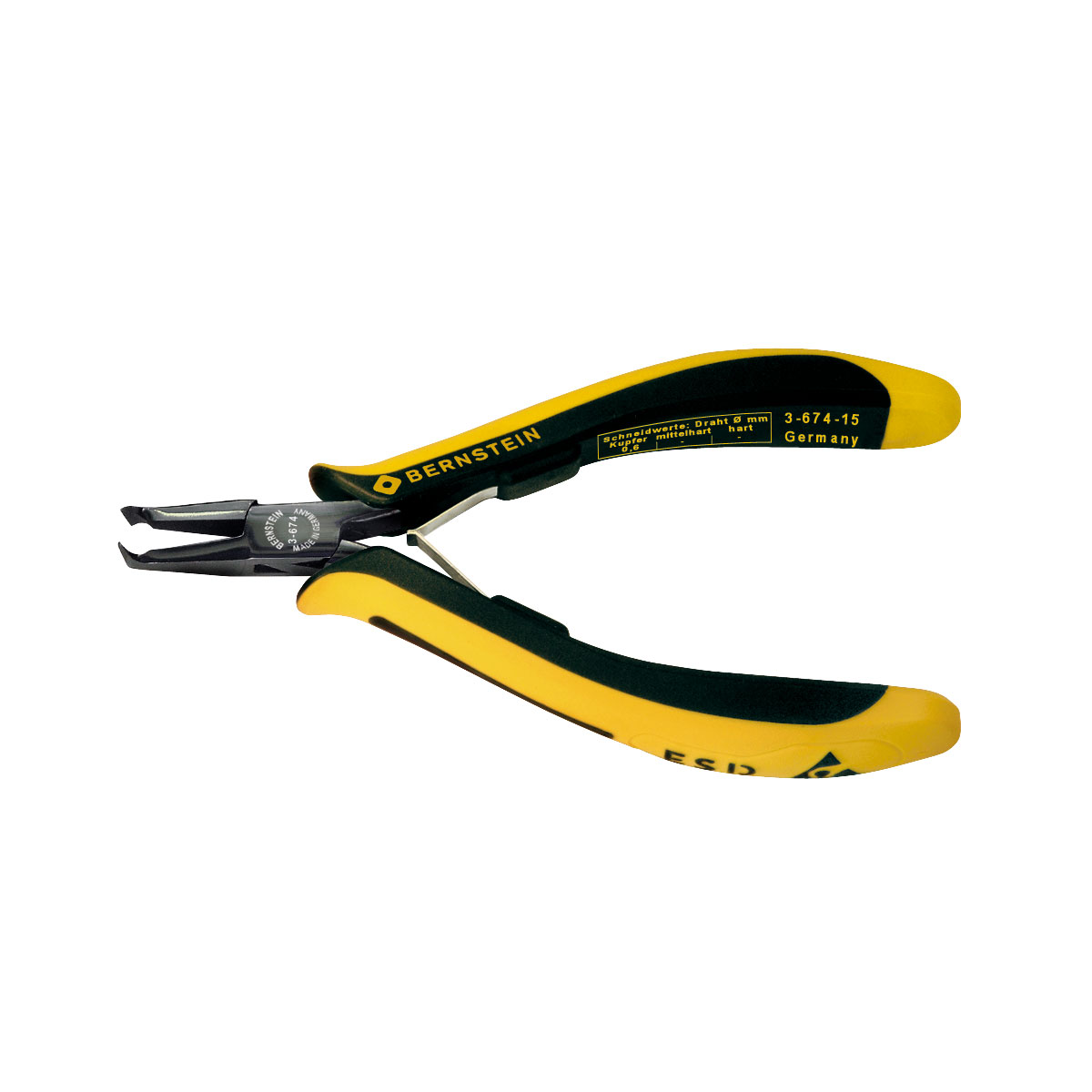 ESD top cutters EUROline dissipative 130 mm cutting edge outside flush