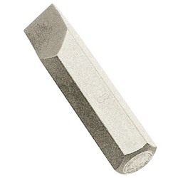 Plain Slot Impact Screwdriver Bit, 8mm