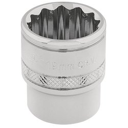 Draper Expert HI-TORQ® 12 Point Socket, 3/8" Sq. Dr., 19mm