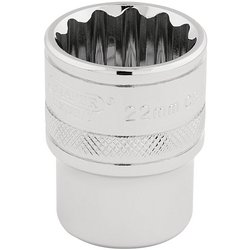 Draper Expert HI-TORQ® 12 Point Socket, 1/2" Sq. Dr., 22mm