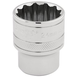 Draper Expert HI-TORQ® 12 Point Socket, 1/2" Sq. Dr., 24mm