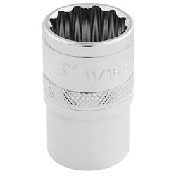 Draper Expert HI-TORQ® 12 Point Socket, 1/2" Sq. Dr., 11/16"