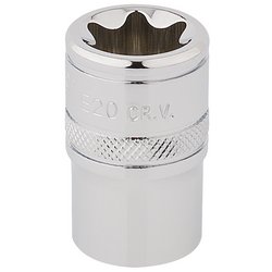 Draper Expert TX-STAR® Socket, 1/2" Sq. Dr., E20