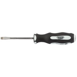 Draper Expert 'Pound Thru' Plain Slot Soft Grip Screwdriver, 5.5 x 75mm