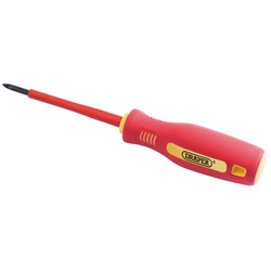 Fully Insulated Soft Grip Cross Slot Screwdriver, No.0 x 75mm