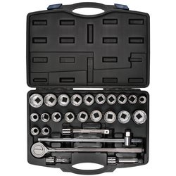 Draper HI-TORQ® Combined MM/AF Socket Set, 3/4" Sq. Dr., Black (26 Piece)