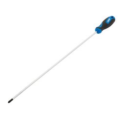 Extra Long Reach Soft Grip Cross Slot Screwdriver, No.2 x 450mm