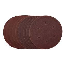 Sanding Discs, 150mm, Hook & Loop, Assorted Grit, (Pack of 10)