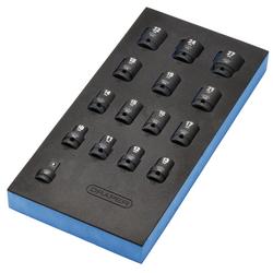 Draper HI-TORQ® Metric Impact Socket Set in EVA Drawer Insert Tray, 1/2" Sq. Dr. (15 Piece)