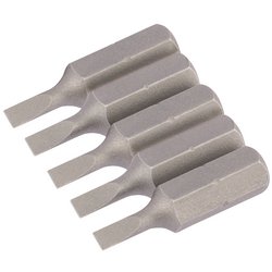 Plain Slot Insert Bit, 3mm, 1/4" Hex, 25mm Long (Pack of 5)
