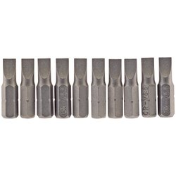 Plain Slot Insert Bit, 5.5mm, 1/4" Hex, 25mm Long (Pack of 10)