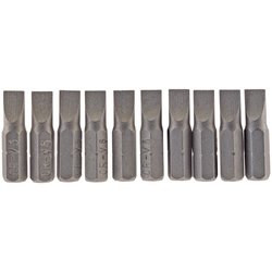 Plain Slot Insert Bit, 6mm, 1/4" Hex, 25mm Long (Pack of 10)