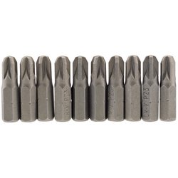 PZ Type Insert Bit, 1/4" Hex, 25mm Long, No.3 (Pack of 10)