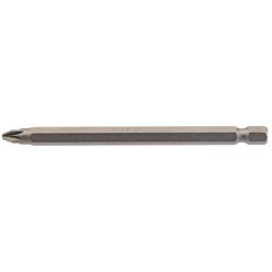 PZ Type Insert Bit, 1/4" Hex, 100mm Long, No.2 (Pack of 1)