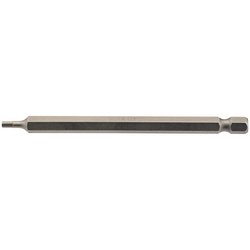 Hexagonal Insert Bit, 2.5mm, 1/4" Hex, 100mm Long (Pack of 1)