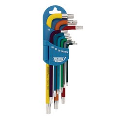 Draper Expert TX-STAR® Metric Coloured Long Arm Key Set (9 Piece)