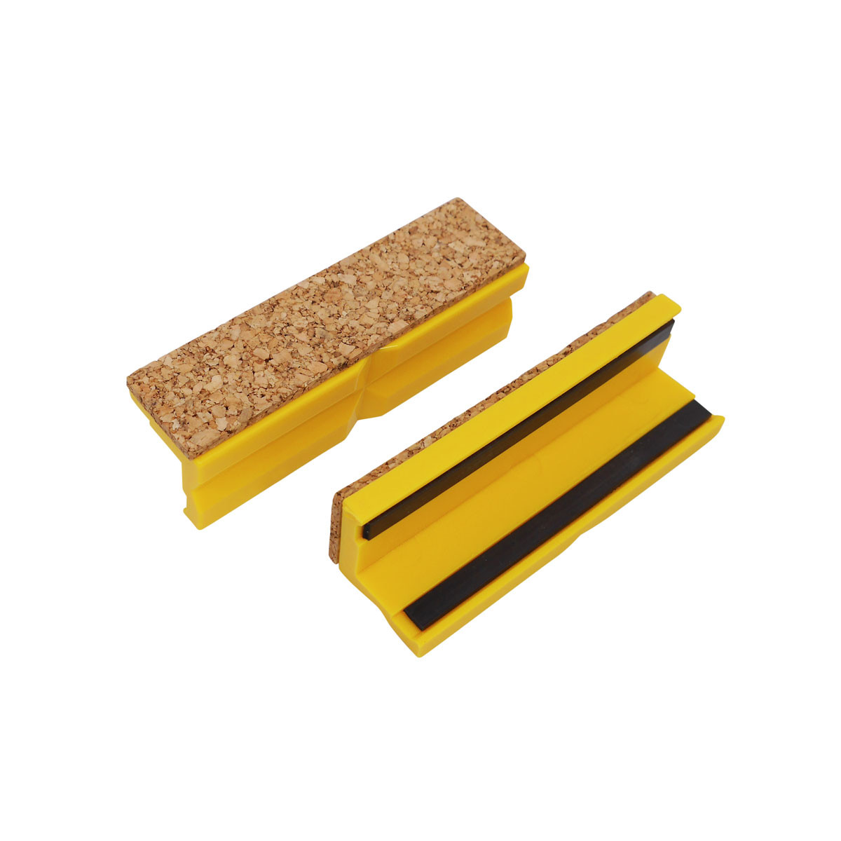 Protective jaws cork/plastic 100mm yellow 1 pair consisting of two jaws